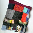 Kolorowy komin patchworkowy boho etno - 49x44 cm