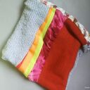 Komin etno boho patchworkowy dla kobiet - kolorowy, ręcznie wykonany
