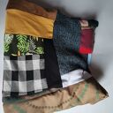 Komin patchworkowy miły i ciepły - uszyty według zasady zero waste (Ruda Klara)