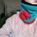 Turkusowa tuba komin filcowany - w tubie Cie lubie