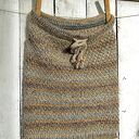 Komin z troczkami, beżowo - szary