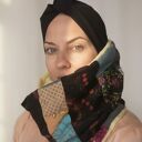 Kolorowy komin patchworkowy damski handmade