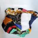 Komin patchworkowy kolorowy folkowy według zasady zero waste box a1