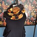 bohemian etniczny ludowy miły i ciepły handmade - komin wełniany zdejmij