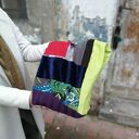Komin patchworkowy etno boho na podszewce - miękki i uniwersalny