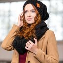 Komin handmade Elegancki Czarny