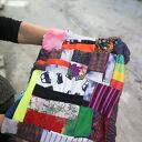 Komin patchworkowy damski z podszewką - folk boho, ręcznie szyty