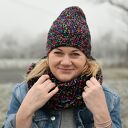 kolorowy komplet zimowy