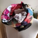 Komin patchworkowy miły i kolorowy - zero waste, Ruda Klara (box 44)