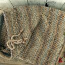 Komin z troczkami, beżowo - szary