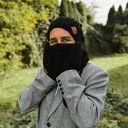 Męski mały komin MERINO „Czarny”