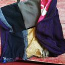 Komin patchworkowy damski 37x40 cm - etno boho folk, handmade