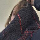 Piękny, mięsisty komin Wulkan, wytkany ręcznie na krośnie