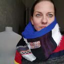 Komin one size patchworkowy etno boho na podszewce - kolorowy