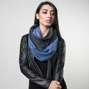 komin dwustronny jeans - grafitowy melanż