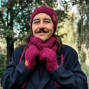 Męski mały komin z merino 'Bordo' - ciepły, miękki i komfortowy