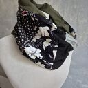 Komin damski patchworkowy - kolorowy, miękki i w stylu boho