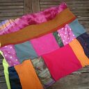 Komin patchworkowy na podszewce - boho etno, miękki i ciepły handmade