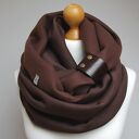 Gruby komin ZIMOWY bawełniany, komin szal szalik tuba dresowy na zimę z zapinką