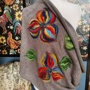 komin wełniany filcowany wełną merynosów wsuwany przez głowę na podszewce, wymiary