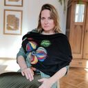 Super prezent na dzień mamy Czarny filcowany wełniany miły i ciepły komin handmade