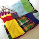 Komin wiosenny damski szyty patchworkowo handmade dobry na rower