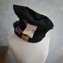 Kolorowy komin damski handmade z tkanin i dzianin