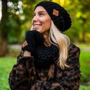 Mały komin MERINO „Czarny” - elegancki damski buff
