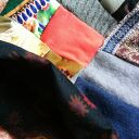 Ciepły komin zimowy-jesienny-wiosenny w stylu boho, patchwork na podszewce