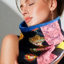 komin uszyty z różnych tkanin rozmiar uniwersalny, wciągany przez głowę bardzo