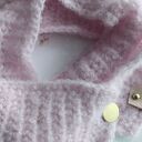 Delikatny szal komin wąski z alpaki i jedwabiu