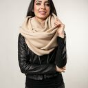 Komin beżowy Nashani - ciepły, gruby i miękki handmade
