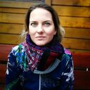 Komin patchworkowy boho Folk z motywem roweru - miękki i ciepły na podszewce (Ruda Klara)