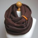 Gruby komin ZIMOWY bawełniany, komin szal szalik tuba dresowy na zimę z zapinką