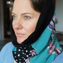 komin patchworkowy boho handmade kolorowy - box 33 uszyty z kawałków, miły, miękki
