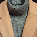 Komplet czapka i komin golf 100% merino - ciemny szary