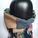 Kolorowy komin patchworkowy zero waste - handmade boho