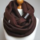 Gruby ZIMOWY bawełniany, komin szalik tuba dresowy na zimę z zapinką