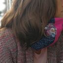 Komin patchworkowy na podszewce - miękki, miły w dotyku (boho folk)