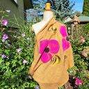 Super prezent na dzień mamy miodowy filcowany wełniany miły i ciepły komin handmade, zdjęcie trochę