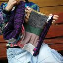 komin patchworkowy na podszewce miękki, miły, uszyty z rożnych kawałków, cześć