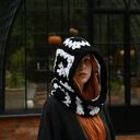 Balaclava z moheru - ręcznie szydełkowana czapka na zimę