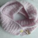 Delikatny szal komin wąski z alpaki i jedwabiu