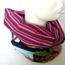 Komin wiosenny damski patchworkowy boho na rower (handmade)