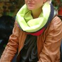 Komin patchworkowy na podszewce - boho etno, miękki i ciepły handmade