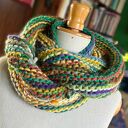 100% wool szal / tuba boho multicolor wełniany otulacz