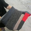 Komin patchworkowy na podszewce - miękki folk boho (unisex)