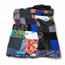 Kolorowy komin damski handmade z różnych tkanin - Box
