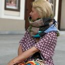 Ciepły komin patchworkowy dla kobiet - boho na zimę