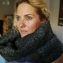 Kolorowy ciepły komin patchworkowy zimowy - boho handmade